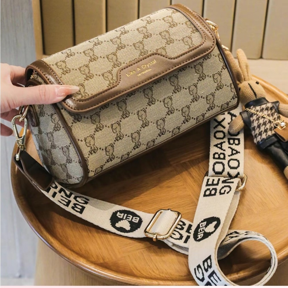 Women’s Cartoons Crossbody with Lucky Charm Rabbit In Khaki